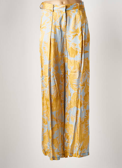 Pantalon droit jaune ANGELA DAVIS pour femme