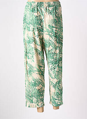 Pantalon large tissage popeline taille normale vert FRIDA MADÉ femme