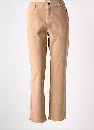 Pantalon droit stretch beige DIANA GALLESI femme