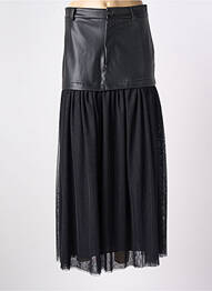 Jupe longue coupe droite noir ANGELA DAVIS femme