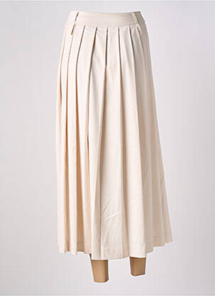 Jupe longue coupe droite beige ANGELA DAVIS femme