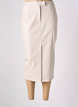 Jupe mi-longue taille normale beige ANGELA DAVIS femme