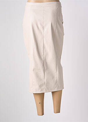 Jupe mi-longue taille normale beige ANGELA DAVIS femme