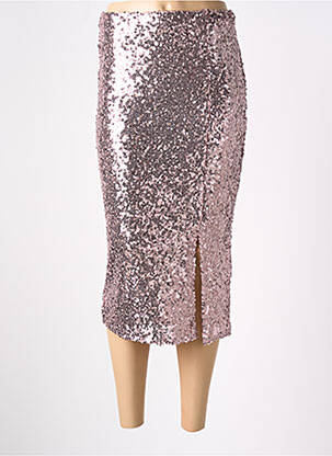 Jupe mi-longue taille normale rose ANGELA DAVIS femme