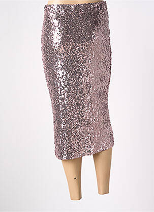 Jupe mi-longue taille normale rose ANGELA DAVIS femme