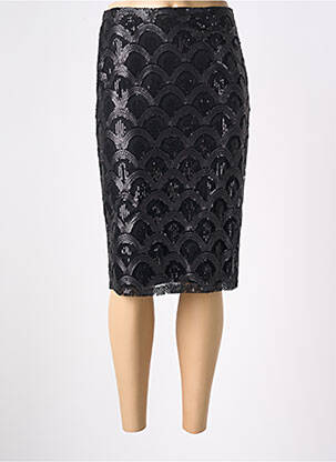 Jupe mi-longue stretch noir ANGELA DAVIS femme