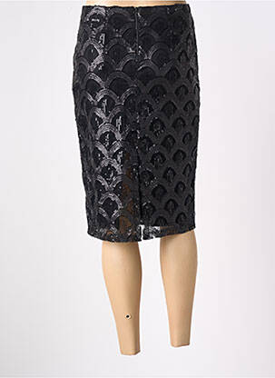 Jupe mi-longue stretch noir ANGELA DAVIS femme