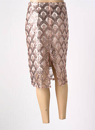 Jupe mi-longue taille normale rose ANGELA DAVIS femme