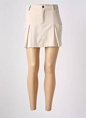 Jupe courte poches beige ANGELA DAVIS femme