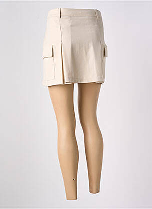 Jupe courte poches beige ANGELA DAVIS femme