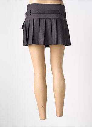 Jupe short tissage popeline gris LUMINA femme