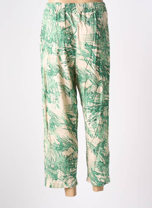 Pantalon large tissage popeline taille normale vert FRIDA MADÉ femme