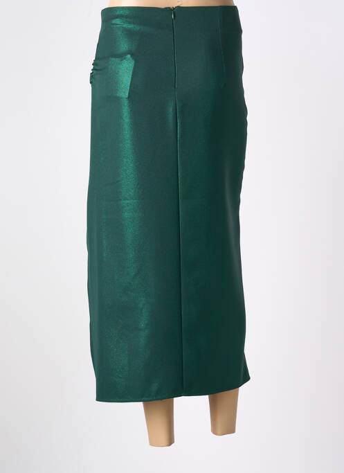 Jupe longue fermeture zippée au dos vert THE LULÙ femme
