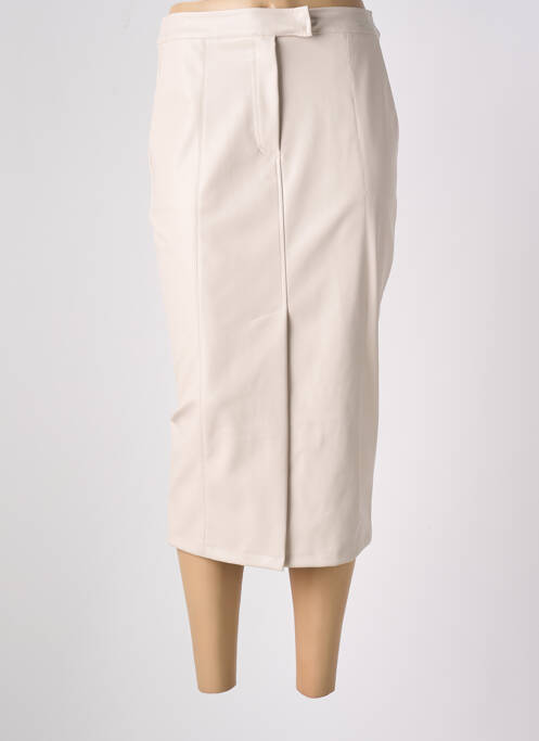 Jupe mi-longue beige ANGELA DAVIS pour femme