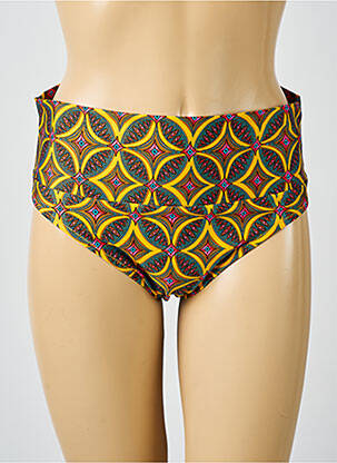 Bas de maillot de bain imprimé fantaisie culotte jaune ANTIGEL femme