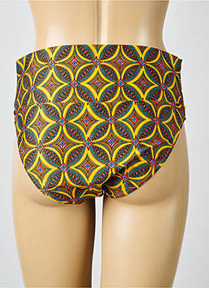 Bas de maillot de bain imprimé fantaisie culotte jaune ANTIGEL femme