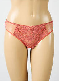 Tanga effet matière satinée orange SIMONE PERELE femme