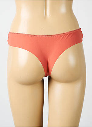 Tanga effet matière satinée orange SIMONE PERELE femme