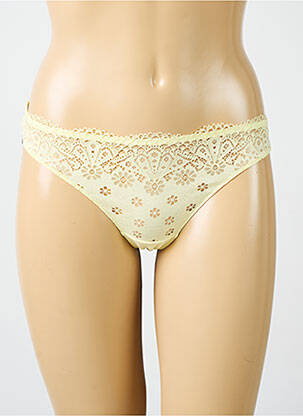 Tanga stretch jaune SIMONE X SIMONE PÉRÈLE femme
