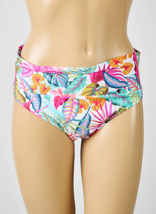 Bas de maillot de bain imprimé tie and dye culotte rose ANTIGEL femme