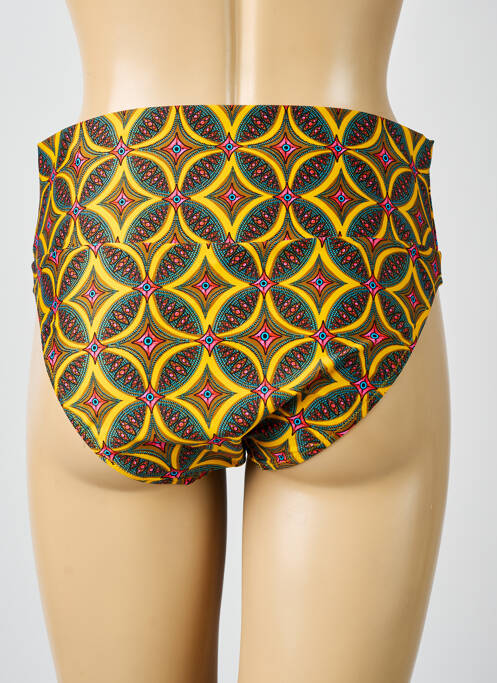 Bas de maillot de bain imprimé fantaisie culotte jaune ANTIGEL femme