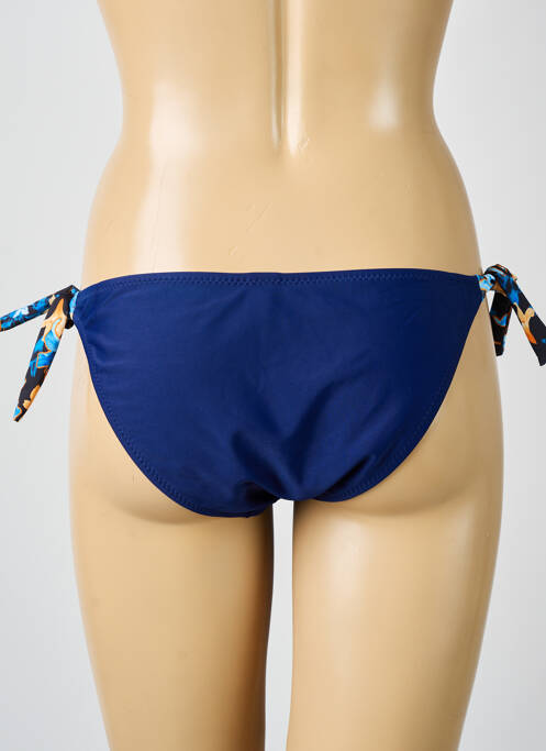 Bas de maillot de bain fermeture liens à nouer bikini bleu RAE femme