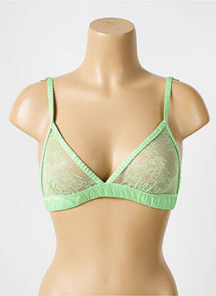 Soutien-gorge sans armature haut triangles vert LOVE STORIES femme