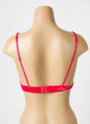 Soutien-gorge effet matière satinée haut triangles rouge LOVE STORIES femme
