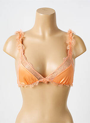 Soutien-gorge sans armature haut triangles orange LOVE STORIES femme