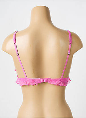 Soutien-gorge sans armature haut triangles rose LOVE STORIES femme