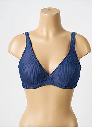Haut de maillot de bain stretch haut soutien-gorge avec mousse de rembourrage amovible bleu VERY ZEN femme