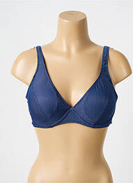 Haut de maillot de bain stretch haut soutien-gorge avec mousse de rembourrage amovible bleu VERY ZEN femme