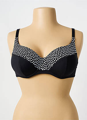Haut de maillot de bain stretch haut soutien-gorge emboitant noir ANTIGEL femme
