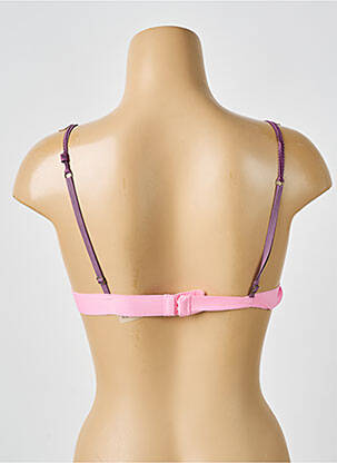 Soutien-gorge effet matière satinée haut triangles rose LOVE STORIES femme