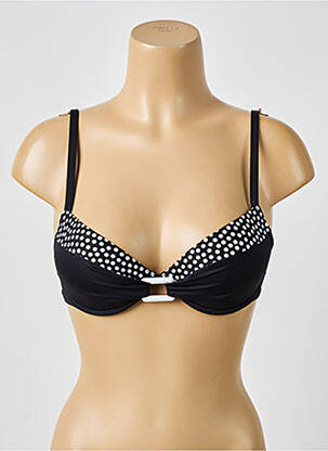 Haut de maillot de bain stretch haut soutien-gorge push-up noir ANTIGEL femme