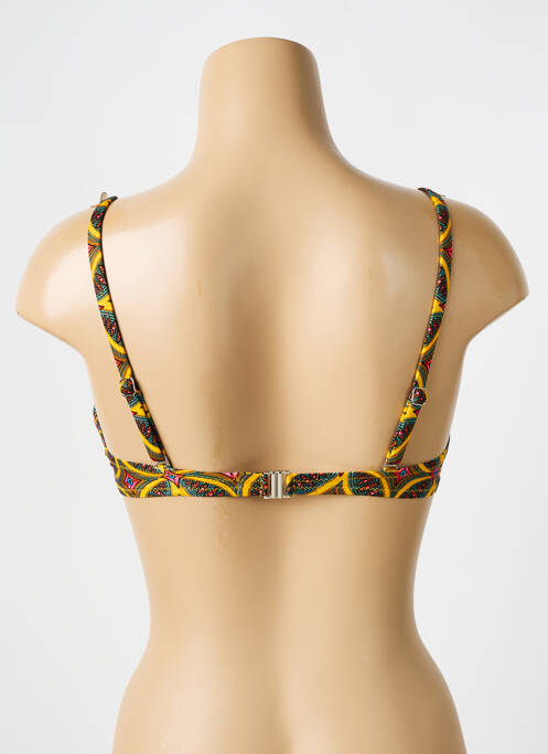 Haut de maillot de bain stretch haut soutien-gorge moulé jaune ANTIGEL femme
