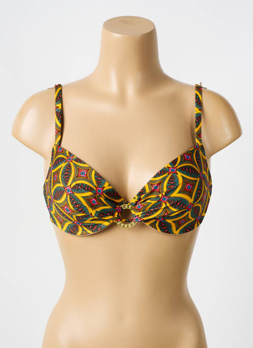 Haut de maillot de bain jaune ANTIGEL pour femme