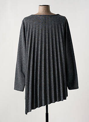 Pull col rond manches longues gris FRANCK ANNA femme