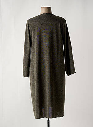 Robe mi-longue manches longues manches longues gris FRANCK ANNA femme