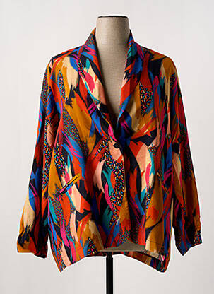 Blazer poches orange FRANCK ANNA femme