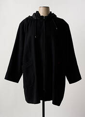 Manteau long noir SI BELLE ET TRÈFLE pour femme seconde vue