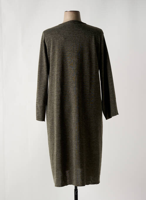 Robe mi-longue manches longues manches longues gris FRANCK ANNA femme