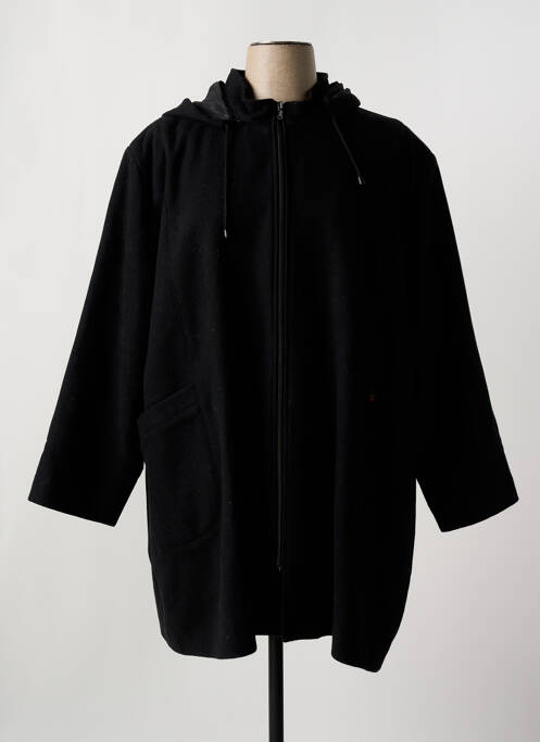 Manteau long noir SI BELLE ET TRÈFLE pour femme