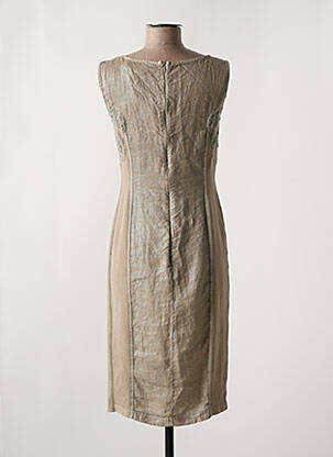 Robe mi-longue sans manche sans manche marron ELISA CAVALETTI femme