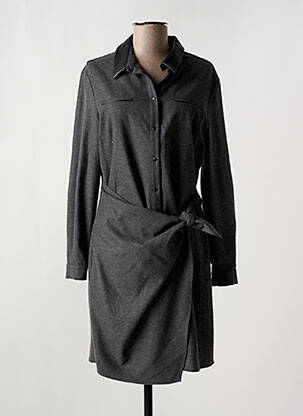 Robe mi-longue manches longues manches longues gris ONE STEP femme
