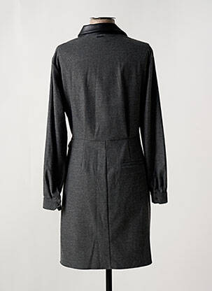 Robe mi-longue manches longues manches longues gris ONE STEP femme
