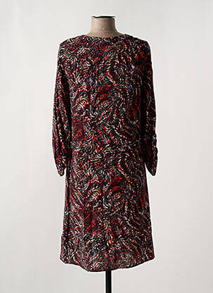Robe mi-longue manches 3/4 manches 3/4 noir ONE STEP femme