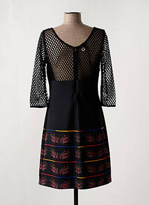 Robe mi-longue manches 3/4 manches 3/4 noir SAVE THE QUEEN femme