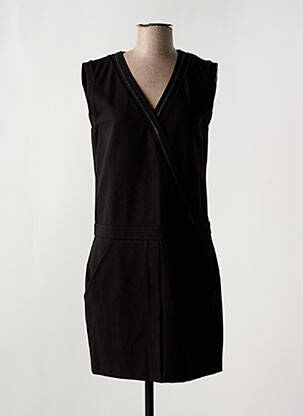 Robe mi-longue sans manche sans manche noir ONE STEP femme
