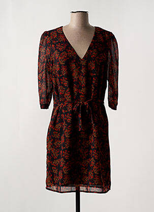 Robe mi-longue manches 3/4 manches 3/4 noir IKKS femme